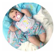 Bebê Reborn Síndrome De Down Realista Menina Fio A Fio