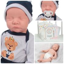 Bebê Reborn Urso Menino com Fraldas Mamadeira e Chupeta Bebê Reborn Urso Menino com Fraldas Mamadeira e Chupeta