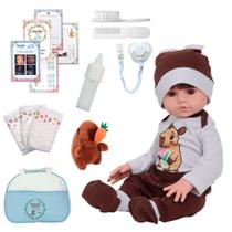 Bebê Tipo Rebon Masculino 46cm Capivara Corpo 100% Vinil