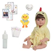 Bebê Tipo Reborn 100% Vinil Corpo Articulado Com Acessórios