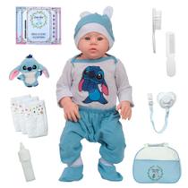 Bebê Tipo Reborn Boneco Abigail Stitch Realista + Kit Itens Bebê Tipo Reborn Boneco Abigail Stitch Realista + Kit Itens