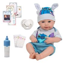 Bebê Tipo Reborn Carequinha Com Lindo Recém Nascido + Itens