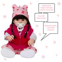 Bebe Tipo Reborn Girafinha Morena Que Fala Enxoval Completo