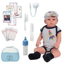 Bebê Tipo Reborn Masculino Carequinha Pode Tomar Banho