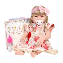 Bebê Tipo Reborn Menina Loira Gatinha 46cm Pode Dar Banho Bebê Tipo Reborn Menina Loira Gatinha 46cm Pode Dar Banho