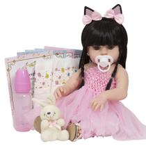Bebe Tipo Reborn Morena Princesa Bailarina 46cm Pode Banho Bebe Tipo Reborn Morena Princesa Bailarina 46cm Pode Banho