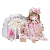 Bebê Tipo Reborn Princesa Abigail Loira Bolsa Maternidade