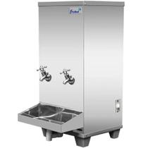 Bebedouro 25L 2 Torneiras Bancada Inox Frisbel