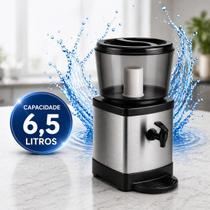 Bebedouro AcquaMar 6,5L Inox Preto com Cuba de Barro para Água Filtro com Carvão Ativado, Torneira Click e Boia Dosadora Bebedouro AcquaMar 6,5L Inox Preto com Cuba de Barro para Água Filtro com Carvão Ativado, Torneira Click e Boia Dosadora