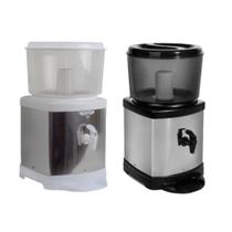 Bebedouro Acquamar Inox com Base de Barro 6 L Filtro com Carvão Ativado, Torneira Click, Boia Dosadora e Suporte Preto