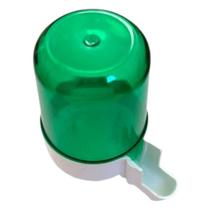 Bebedouro Animalplast Grande 300ml- Malha Larga - Verde Translucido Com Base Branca
