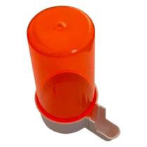 Bebedouro Animalplast Médio - 200ml - Malha Fina - Laranja e Branco