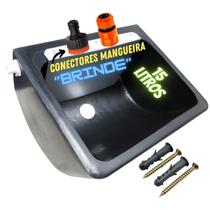 Bebedouro Automático 15 Litros Preto Cocho de Água Abecel Pet Cavalos