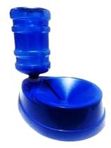 Bebedouro Automático 500Ml Cães Gatos Não Molha Pelos - Azul
