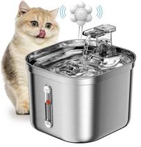 Bebedouro Automático Cães Gato Sensor Presença Pet Fonte Elétrico Metal 2L PWD-5S