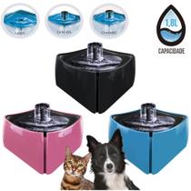 Bebedouro Automático Gato Cães 1,8L Grande Com Filtro de Carvão Bivolt - MEC
