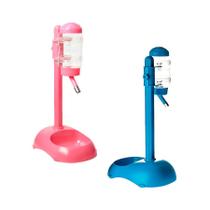 Bebedouro Bilha e Comedouro Chalesco para Cães e Gatos - Cores Sortidas