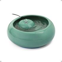 Bebedouro Cachorro Em Cerâmica Bivolt 3,25L RR4Pets Verde