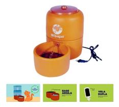 Bebedouro Cerâmico para Gatos e Cachorros com Vela e Fonte Bivolt - 2,5 L - Acquapet Bebedouro Cerâmico para Gatos e Cachorros com Vela e Fonte Bivolt - 2,5 L - Acquapet