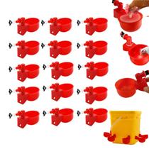 Bebedouro Copo 65ml Automático Frango Galinha Pintos 15 un