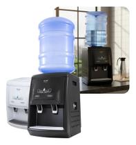 Bebedouro de Água de Mesa com Compressor Refrigerador Elétrico Água Gelada Fria Natural Evidence 110V Preto