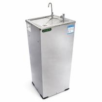 Bebedouro de agua gelada purificador coluna pressao 127v escolar industrial em aço inox epk10a ecoblu