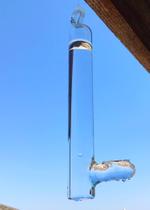 Bebedouro de vidro soldado grande para pássaros ar livre 250 ml