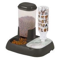 Bebedouro e Comedouro Automático Ração Água para Pet Cachorro Gato