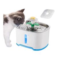 Bebedouro Fonte Água 2,5L Inox Filtro Automático Gatos Cães