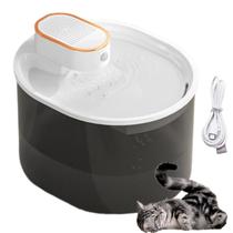 Bebedouro Fonte de Agua Gato Pet Cao Cachorro 3 Litros Sensor Presença Movimento Animal de Estimaçao Bateria Recarregavel USB Automatico Silencioso