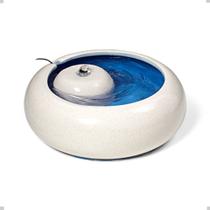 Bebedouro Fonte em cerâmica para Cães RR4PETS Branco e Azul