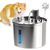 Bebedouro Fonte Gato e Cachorro Pet Aço Inoxidável 304 Fonte De Água 3.2L Tigela Inox Com Opção De Sensor