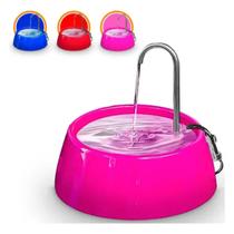 Bebedouro Fonte Gatos Cachorros Cães Little 1 Litro Cor Rosa