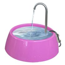 Bebedouro Fonte Pet Gatos Cães Automatico Bivolt 1lt Rosa