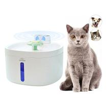 Bebedouro Fonte Pet Inteligente Com Filtro Sensor de Aproximação USB Recarregável 2,6L Pet Gatos Cães