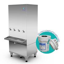 Bebedouro Frisbel 200 Litros Coluna Inox 4 Torneiras Gelada/Gelada/Natural Acompanha Filtro RA200 Bebedouro Frisbel 200 Litros Coluna Inox 4 Torneiras Gelada/Gelada/Natural Acompanha Filtro RA200