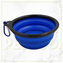 Bebedouro Garrafa Retrátil 500ml e Comedouro Pet Silicone Portátil 350ml com Mosquetão
