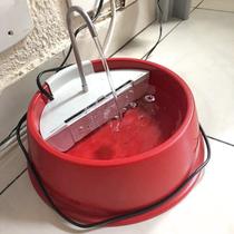 Bebedouro Gato Cachorro Pets 1,5L Bivolt Automática Fonte de Água p/ Animais Tubo Inox Furacão Pet c/ Filtro Carvão Ativado