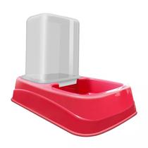 Bebedouro Gato Comedouro Automatico Para Cachorros Vermelho