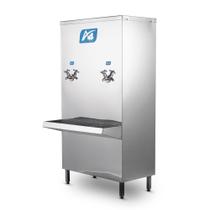 Bebedouro Industrial de Coluna 50 Litros A4 Inox 1 Torneira Gelada 1 Natural 110V