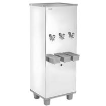 Bebedouro Industrial de Coluna Aço Inox 50L c/ 3Torneiras - Libell