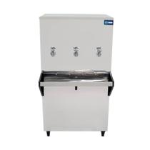 Bebedouro Industrial de Coluna Knox 100 Litros 2 Torneiras Geladas e 1 Torneira Natural Inox - 220V