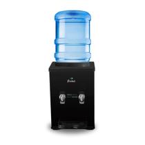 Bebedouro Industrial de Mesa Galão Frisbel 10 Litros 2 Torneiras Geladas Black - 220V