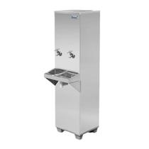 Bebedouro Industrial Inox Coluna 25 Litros 2 Torneiras Ra25 Com Kit Filtro 220V - Frisbel