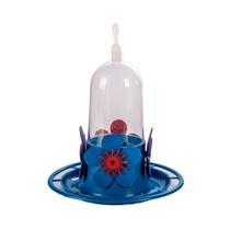 Bebedouro Jel Plast Pet Piu Bandeja com Poleiro Azul para Beija-Flor - 250ml