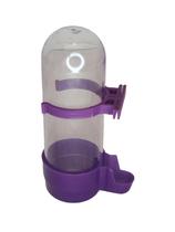 Bebedouro Médio Cristal Roxo 110ml C/ Presilha para Passaros Pet Gaiolas