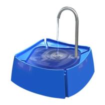 Bebedouro P/ Cachorros Fonte Com Água 1L Corrente Azul Bebedouro P/ Cachorros Fonte Com Água 1L Corrente Azul