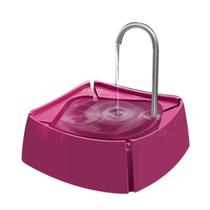 Bebedouro P/ Cachorros Fonte Com Água 1L Corrente Rosa Bebedouro P/ Cachorros Fonte Com Água 1L Corrente Rosa