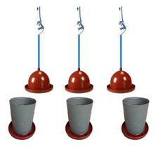 Bebedouro Pendular Aves Opus + Comedouro 5Kg Er (3 De Cada) Bebedouro Pendular Aves Opus + Comedouro 5Kg Er (3 De Cada)