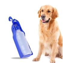 Bebedouro pet portatil garrafa de agua para cachorro passeio viagem carro 500ml grande azul